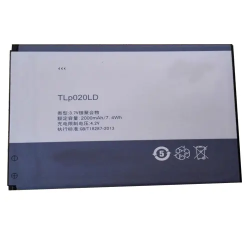 3.8V 2000mAh TLp020LD For TCL P306C P306W P308L P318L P307L P586L P589L P606L Battery
3.8V 2000mAh TLp020LD For TCL P306C P306W P308L P318L P307L P586L P589L P606L Battery