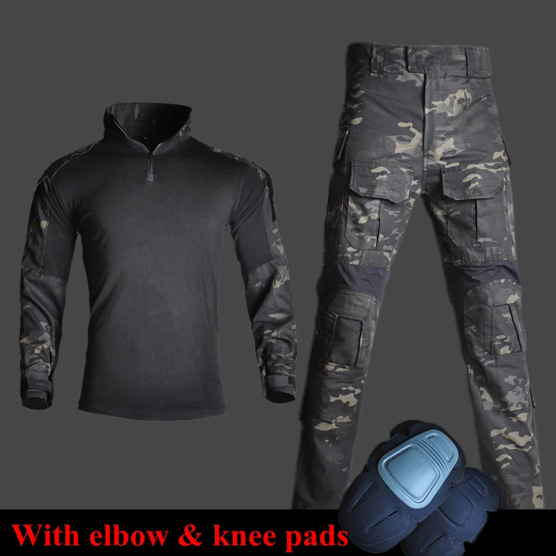 Outdoor Hiking Hunting Sets Shirts + Pants Military Airsoft Uniform with Elbow & Knee PadsTactical Combat Training Suit
Outdoor Hiking Hunting Sets Shirts + Pants Military Airsoft Uniform with Elbow & Knee PadsTactical Combat Training Suit