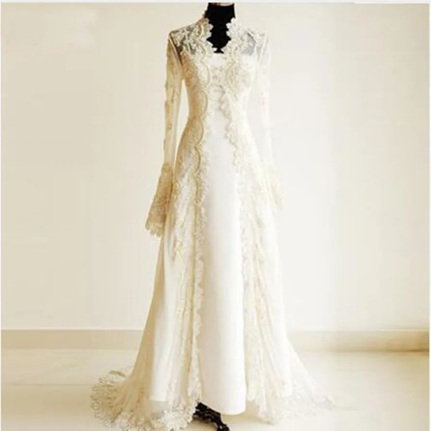 New Luxury Long Lace Appliques Wedding Jacket Long sleeve Spring Winter Wedding Dress Coat lace bolero Bridal jackets
New Luxury Long Lace Appliques Wedding Jacket Long sleeve Spring Winter Wedding Dress Coat lace bolero Bridal jackets