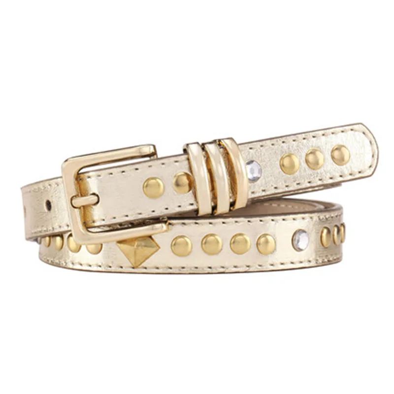 The Big European and American Luxury Fashion Belt Gold Diamond Rivet Belts Pin Buckle Female Fine Belt Fine Lady Belt Female
The Big European and American Luxury Fashion Belt Gold Diamond Rivet Belts Pin Buckle Female Fine Belt Fine Lady Belt Female