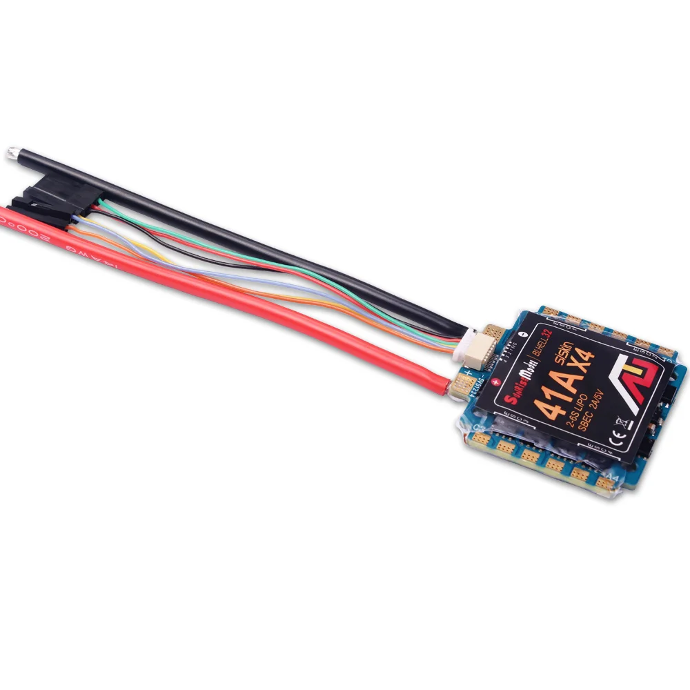 41A 2-6S Blheli_32 Proshot 4 In 1 Brushless ESC SBEC 2A/5V for RC Drone FPV Racing
41A 2-6S Blheli_32 Proshot 4 In 1 Brushless ESC SBEC 2A/5V for RC Drone FPV Racing
