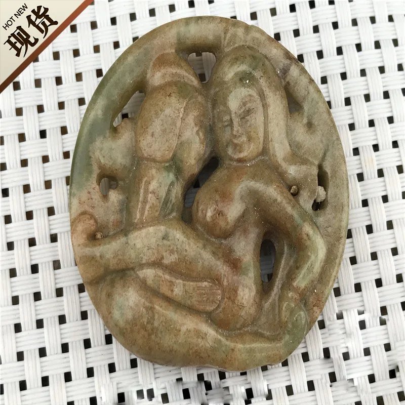 Antique jade jade wall of the Warring States Han Qing piece hollow Sign Pendant bisexual erotic figure
Antique jade jade wall of the Warring States Han Qing piece hollow Sign Pendant bisexual erotic figure