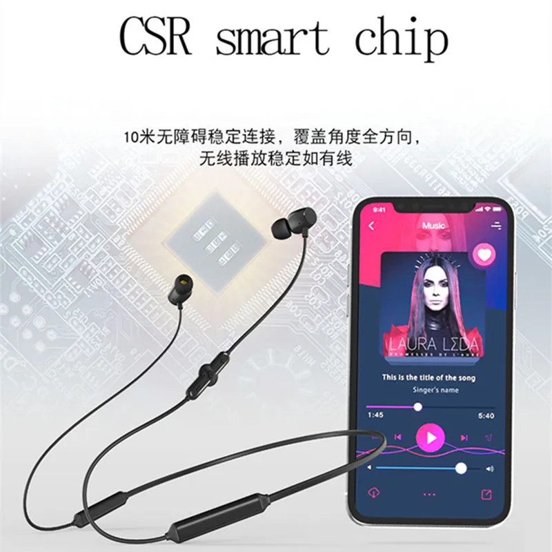 MKUYT Q5 CSR Wireless Bluetooth Sports Earphone IPX5 Waterproof 48H Music Wireless Headphone with Microphone Neckband Headset
MKUYT Q5 CSR Wireless Bluetooth Sports Earphone IPX5 Waterproof 48H Music Wireless Headphone with Microphone Neckband Headset