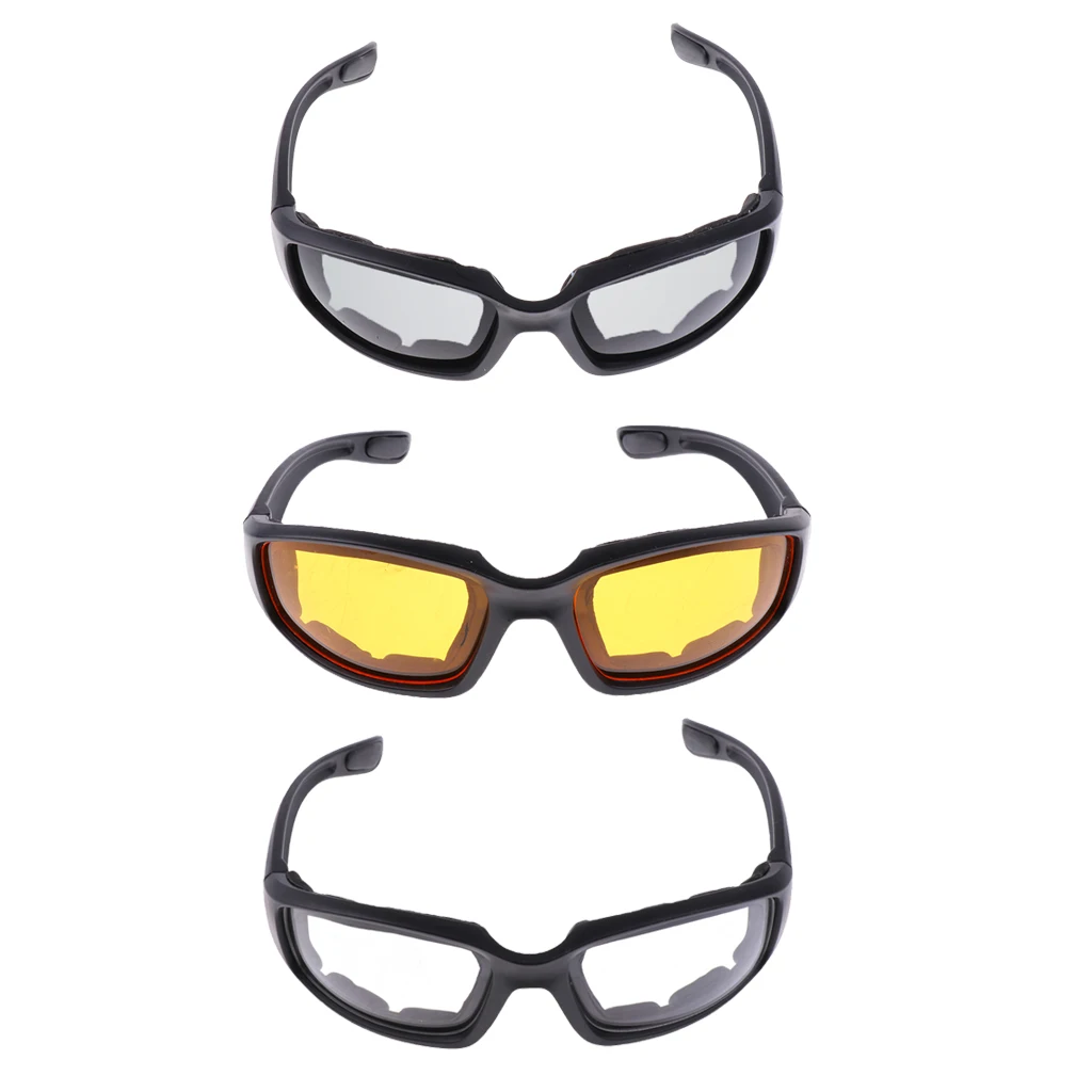 3x Motorcycle Dustproof Riding Glasses Smoke Clear Yellow Padded Comfortable PVC Windproof Anti-Fog Goggles
3x Motorcycle Dustproof Riding Glasses Smoke Clear Yellow Padded Comfortable PVC Windproof Anti-Fog Goggles