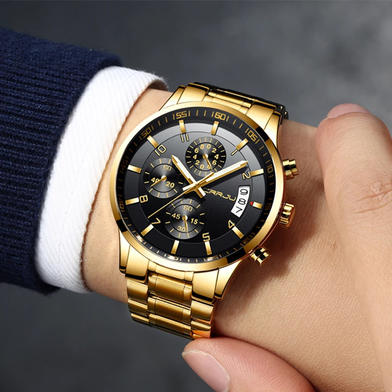 Relogio Masculino Men Watches Famous Top Brand CRRJU Fashion Casual Men's Sport Watch Military Quartz Wristwatches Male Clock
Relogio Masculino Men Watches Famous Top Brand CRRJU Fashion Casual Men's Sport Watch Military Quartz Wristwatches Male Clock