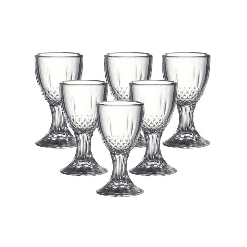 Set of 6pcs 0.5/0.8oz Machine Made Lead Free Chinese Old Fashioned Baijiu Shot Glasses for Liquor Bar Wedding Party 15ml/24ml
Set of 6pcs 0.5/0.8oz Machine Made Lead Free Chinese Old Fashioned Baijiu Shot Glasses for Liquor Bar Wedding Party 15ml/24ml