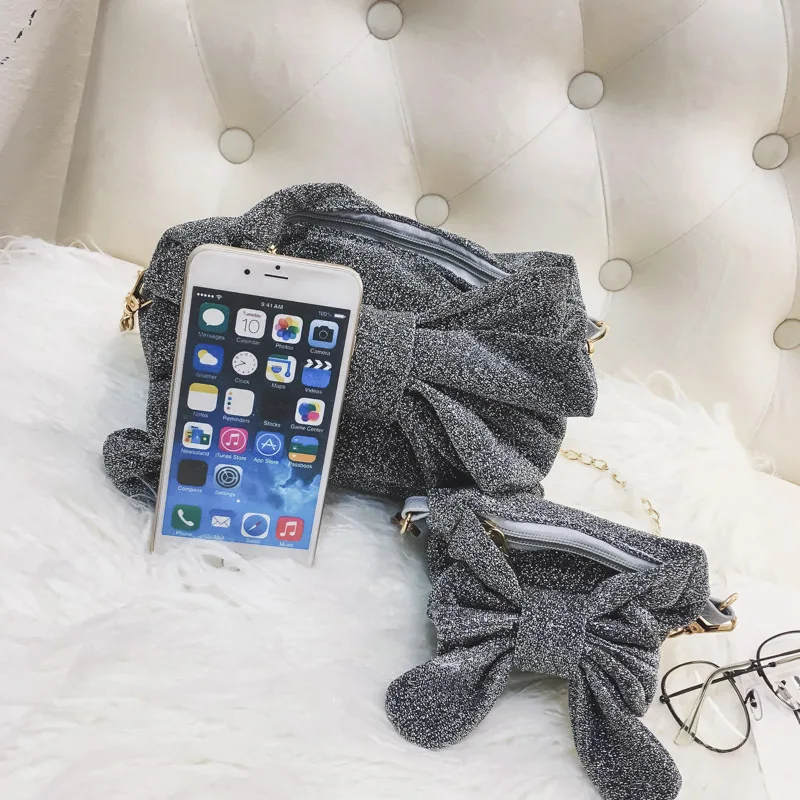 High Quality Velvet Bag Women Bowknot Chains Flap Bags Fashion Parent-child Single shoulder Bags Female Girl Shopping Phone Bags
High Quality Velvet Bag Women Bowknot Chains Flap Bags Fashion Parent-child Single shoulder Bags Female Girl Shopping Phone Bags