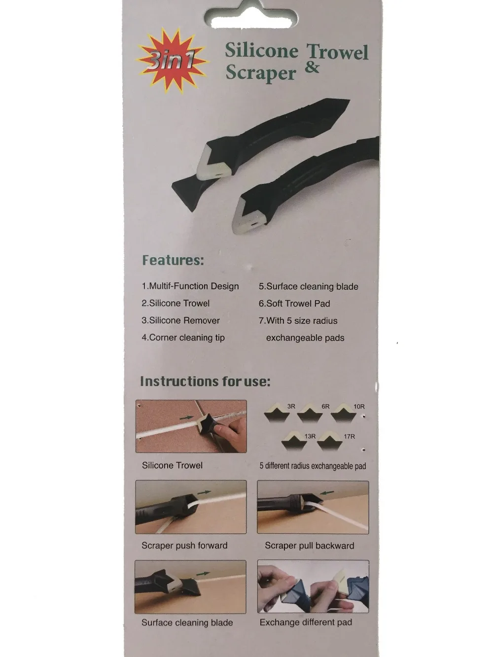 Free Shiping Silicone Trowel & Scraper Multi-function Use Caulking Buddy and Removal Tool
Free Shiping Silicone Trowel & Scraper Multi-function Use Caulking Buddy and Removal Tool