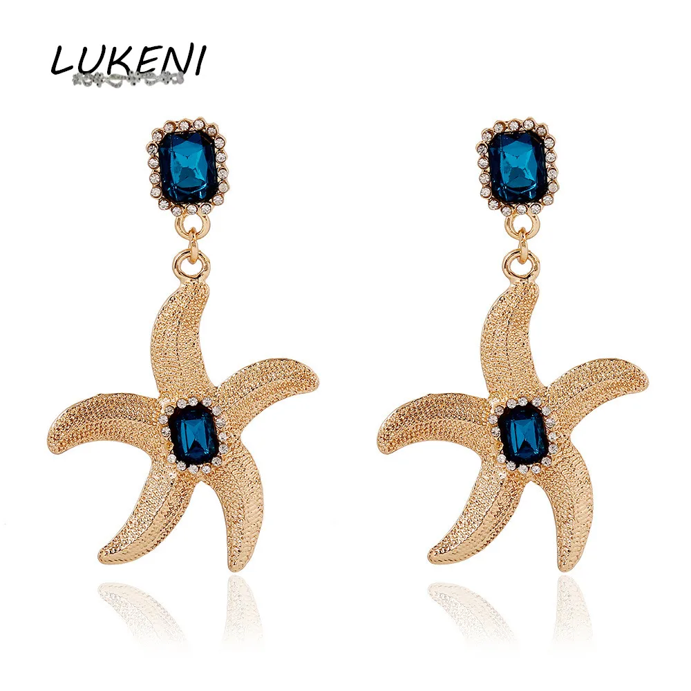 2022 Fashion Jewelry Starfish Created Gemstone Crystal Catwalk Dangle Earrings Rhinestone Hyperbole Long Earrings DE028
2022 Fashion Jewelry Starfish Created Gemstone Crystal Catwalk Dangle Earrings Rhinestone Hyperbole Long Earrings DE028
