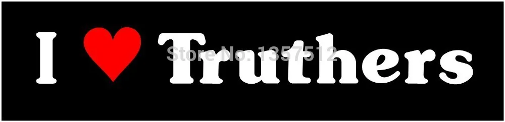 Оптовая продажа 50 шт./лот Я Люблю Truthers Автомобиля Стикер Для Грузовиков Окно
