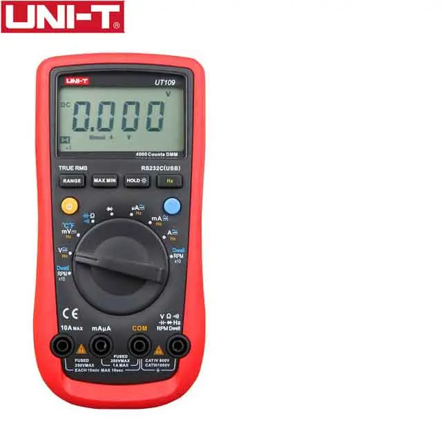 UNI-T UT109 портативный, автомобильный многофункциональные метры, Автоматический диапазон, мультиметры, USB, ПК, подключение, внутренняя подсветк...
UNI-T UT109 портативный, автомобильный многофункциональные метры, Автоматический диапазон, мультиметры, USB, ПК, подключение, внутренняя подсветк...