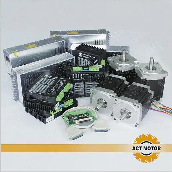 ACT CNC Router 4Axis Nema34 Stepper Motor 34HS5460 Single Shaft 1700oz 151mm 6A+3PCS Driver DM860 7.8A 80V with Power US DE Free
ACT CNC Router 4Axis Nema34 Stepper Motor 34HS5460 Single Shaft 1700oz 151mm 6A+3PCS Driver DM860 7.8A 80V with Power US DE Free