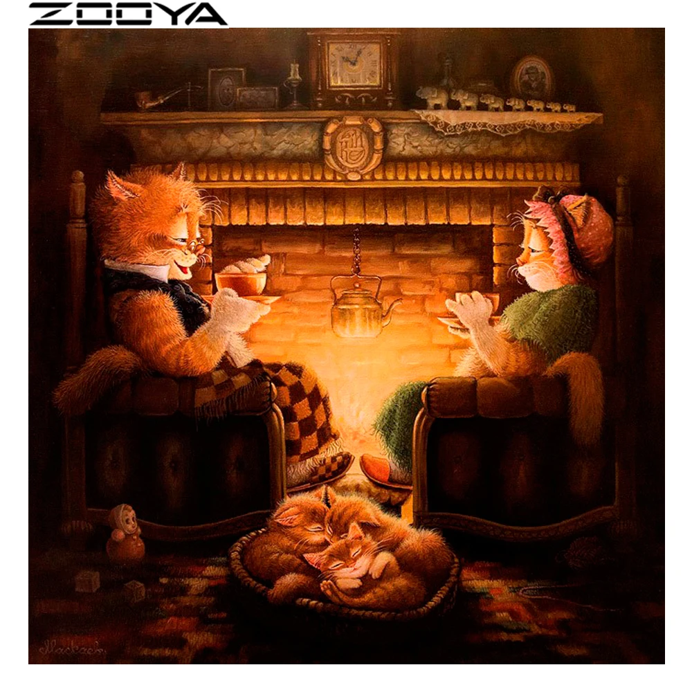 ZOOYA Diamond Embroidery Wall Sticker DIY Diamond Painting Cat Couple Family Embroidered With Rhinestones Cross-Stitch Kits R775
ZOOYA Diamond Embroidery Wall Sticker DIY Diamond Painting Cat Couple Family Embroidered With Rhinestones Cross-Stitch Kits R775
