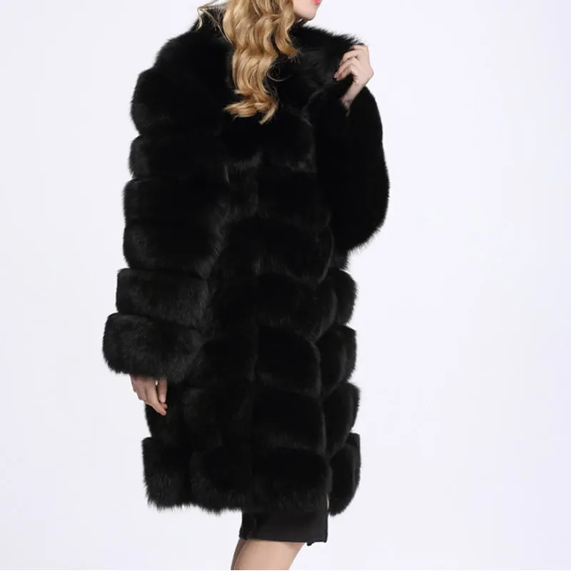 Зимнее толстое теплое Женское пальто из искусственного меха повседневное