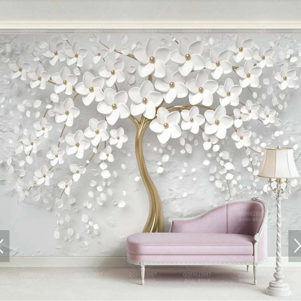 3D Embossed White Flower Wallpaper Murals Printing Photo Mural for Wedding Room Home Wall Decor Modern Floral Wall Paper Rolls
3D Embossed White Flower Wallpaper Murals Printing Photo Mural for Wedding Room Home Wall Decor Modern Floral Wall Paper Rolls