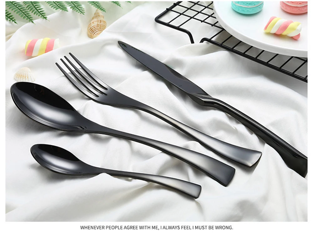 Hot Sale 4 Pcs/set kaya Tungsten color Dinnerware knife 304 Stainless Steel Western Cutlery Kitchen Food Tableware Dinner set
Hot Sale 4 Pcs/set kaya Tungsten color Dinnerware knife 304 Stainless Steel Western Cutlery Kitchen Food Tableware Dinner set