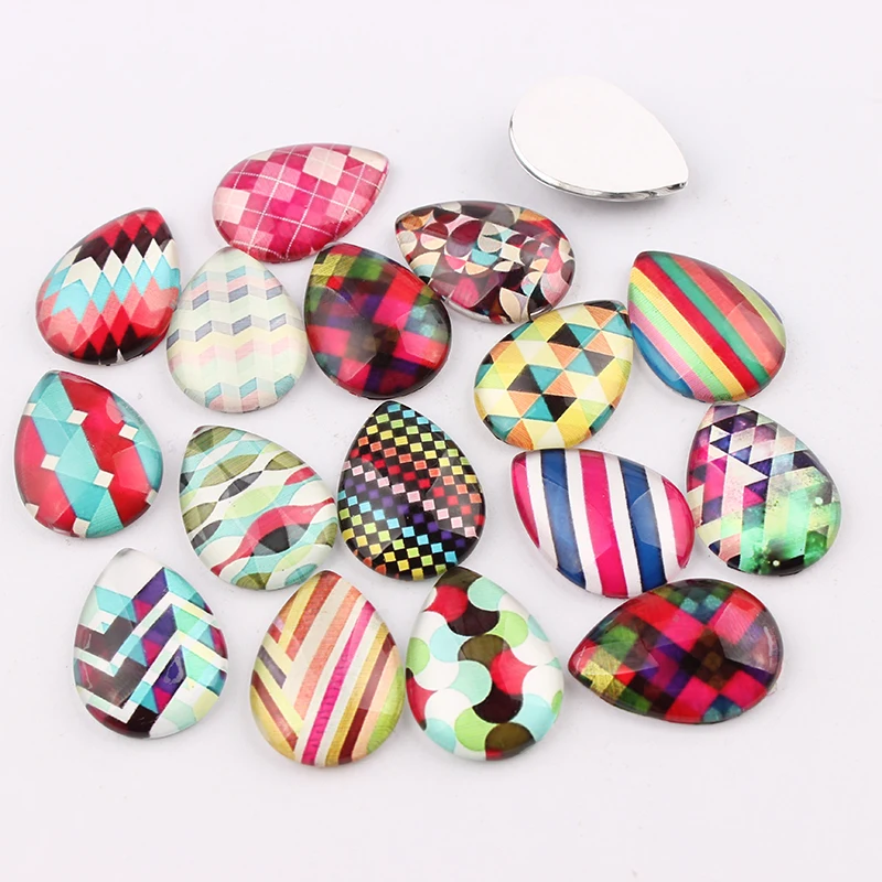 16pcs/lot 18x25mm Handmade Mulity Fashion Vertical Stripes Glass Cabochon Domed Water drop Jewelry Accessories for jewelry
16pcs/lot 18x25mm Handmade Mulity Fashion Vertical Stripes Glass Cabochon Domed Water drop Jewelry Accessories for jewelry