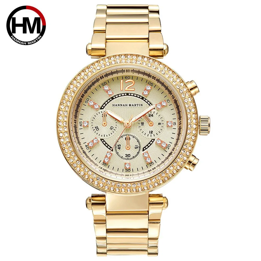 Hannah Martin Luxury Women's Bracelet Watches Gold Rhinestone Stylish Ladies Watches Quartz Wristwatches relogio feminino Clock
Hannah Martin Luxury Women's Bracelet Watches Gold Rhinestone Stylish Ladies Watches Quartz Wristwatches relogio feminino Clock
