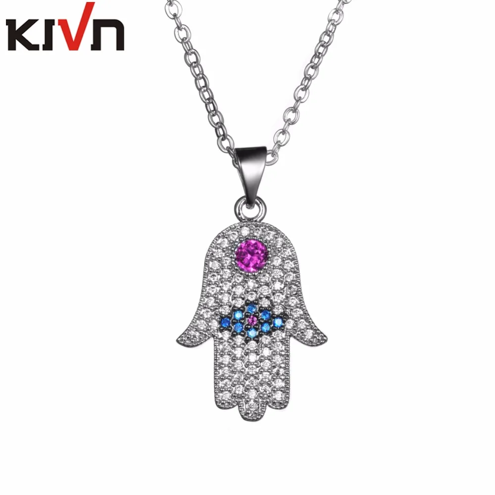 KIVN Fashion Jewelry CZ Cubic Zirconia Turkish Blue Eye Hamsa Womens Girls Pendant Necklaces Birthday Gifts 10pcs Lot Wholesale
KIVN Fashion Jewelry CZ Cubic Zirconia Turkish Blue Eye Hamsa Womens Girls Pendant Necklaces Birthday Gifts 10pcs Lot Wholesale