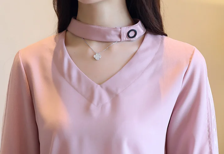 Ladies 2019 autumn spring sexy solid Mesh Lace Tops Long sleeve White Pink Chiffon shirt hollow out New Women Lace blouse Blusa
Ladies 2019 autumn spring sexy solid Mesh Lace Tops Long sleeve White Pink Chiffon shirt hollow out New Women Lace blouse Blusa