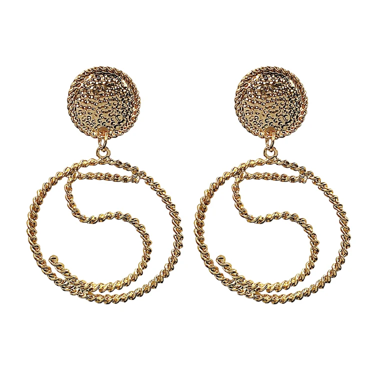 Charmcci round circle golden silver color drop earrings for women personality letter 5 simple dangle earring wholesale
Charmcci round circle golden silver color drop earrings for women personality letter 5 simple dangle earring wholesale