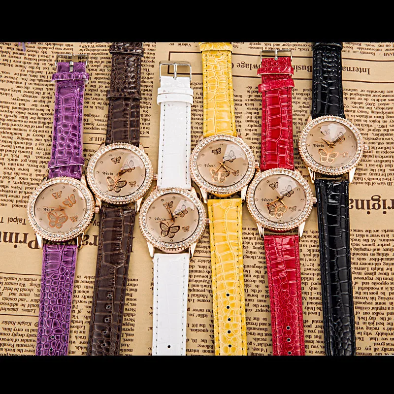Butterfly fashion quartz ladies watches student girls leather strap women watch rhinestone diamond female wristwatch woman gift
Butterfly fashion quartz ladies watches student girls leather strap women watch rhinestone diamond female wristwatch woman gift