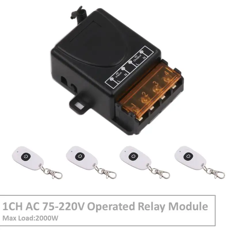 433MHz Wireless Universal Remote Control AC220V 30A 1CH rf Relay Receiver and Transmitter for LED light/Exhaust System switch
433MHz Wireless Universal Remote Control AC220V 30A 1CH rf Relay Receiver and Transmitter for LED light/Exhaust System switch