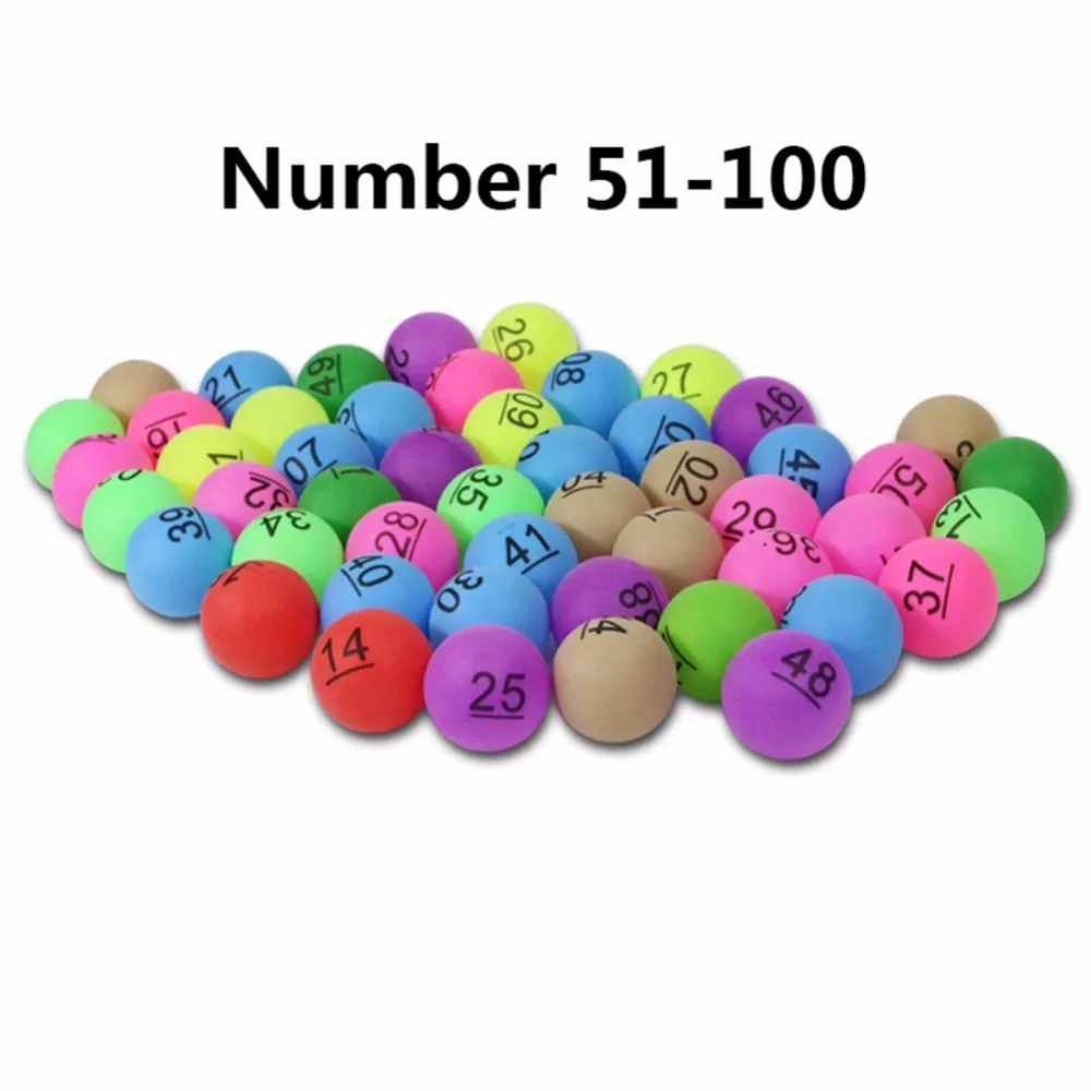 New 50Pcs/Pack Colorful Entertainment Ping Pong Balls with Number Table Tennis Ball for Lottery Game Advertisement 2.4g
New 50Pcs/Pack Colorful Entertainment Ping Pong Balls with Number Table Tennis Ball for Lottery Game Advertisement 2.4g