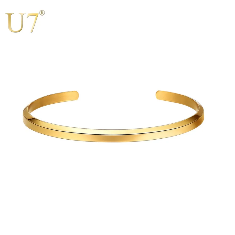 U7 Bracelets Rose Gold Color Silver Color Open Cuff Bangles For Women Bracelets & Bangles Female Jewelry Hand Accessories H1067
U7 Bracelets Rose Gold Color Silver Color Open Cuff Bangles For Women Bracelets & Bangles Female Jewelry Hand Accessories H1067
