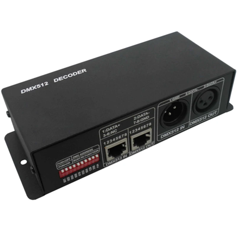 Новые 3 канала DMX512 светодиодный декодер 12V-24V подключить модуль DMX с консоли