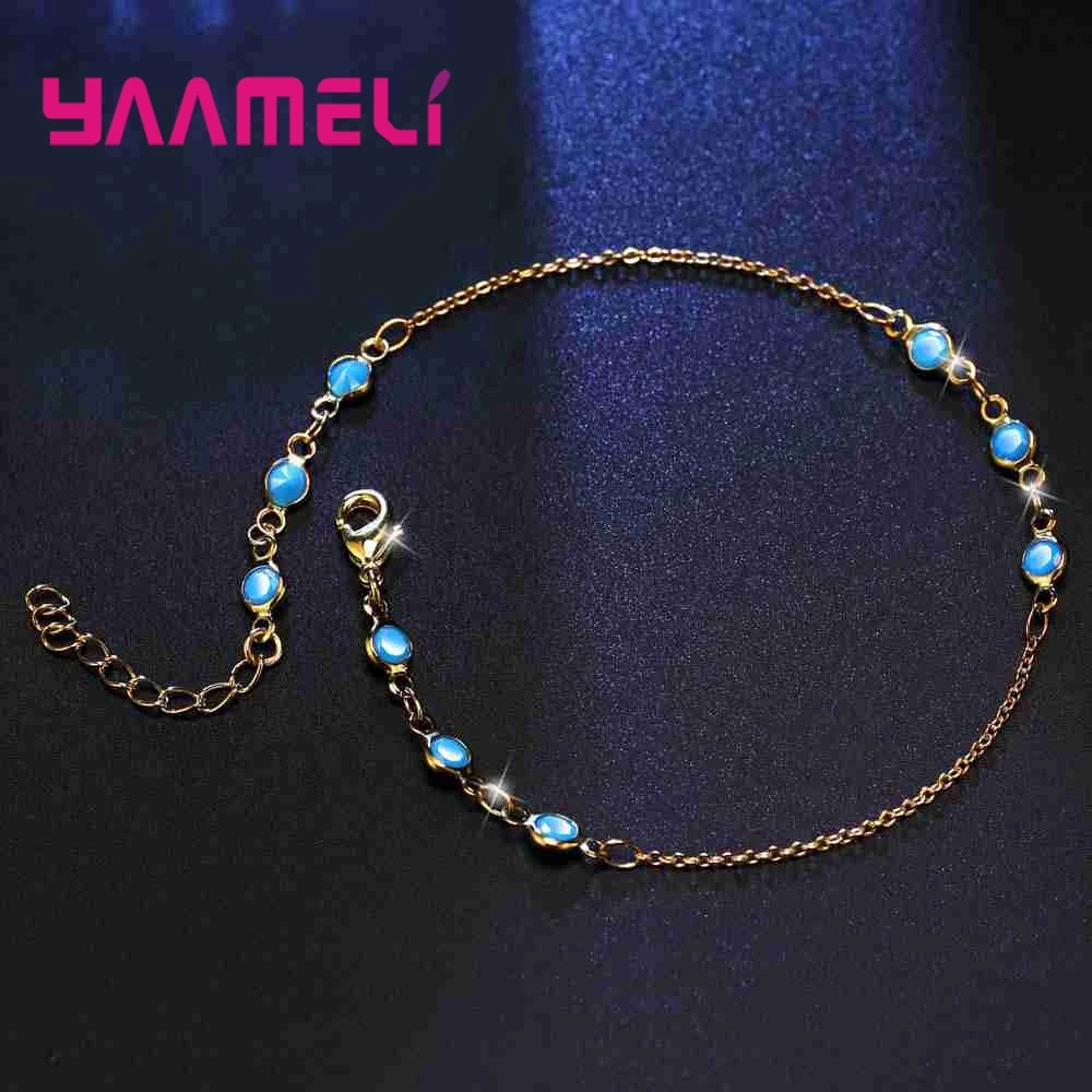 Best Selling New Bracelets For Women 925 Sterling Silver Blue Opal Stone Pendant Hand Chains/Bangles Free Shipping
Best Selling New Bracelets For Women 925 Sterling Silver Blue Opal Stone Pendant Hand Chains/Bangles Free Shipping