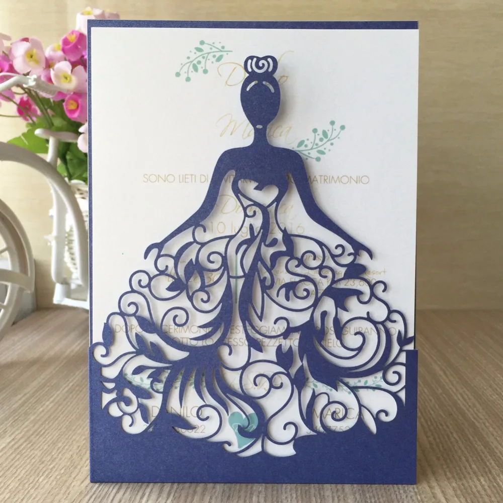 Delicate 12Pcs Wedding Elegant Girl Design Wedding Invitations Laser Cut Invitation Cards With Insert Pearl Paper Cut Card
Delicate 12Pcs Wedding Elegant Girl Design Wedding Invitations Laser Cut Invitation Cards With Insert Pearl Paper Cut Card