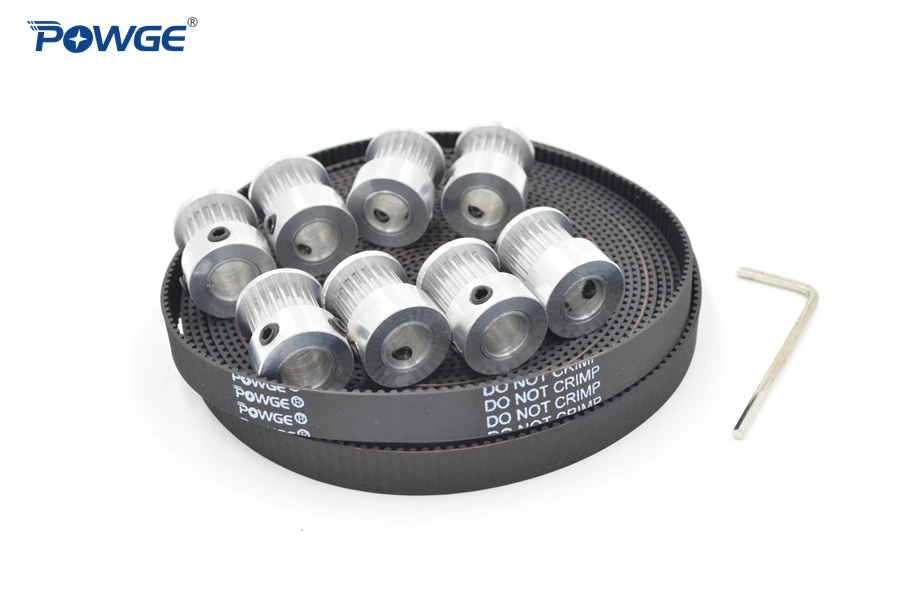 POWGE 8pcs GT2 Synchronous Pulley 20 teeth Bore 5mm 6.35mm 8mm + 5Meters width 9mm GT2 Open Belt 2GT pulley belt20Teeth 20T
POWGE 8pcs GT2 Synchronous Pulley 20 teeth Bore 5mm 6.35mm 8mm + 5Meters width 9mm GT2 Open Belt 2GT pulley belt20Teeth 20T
