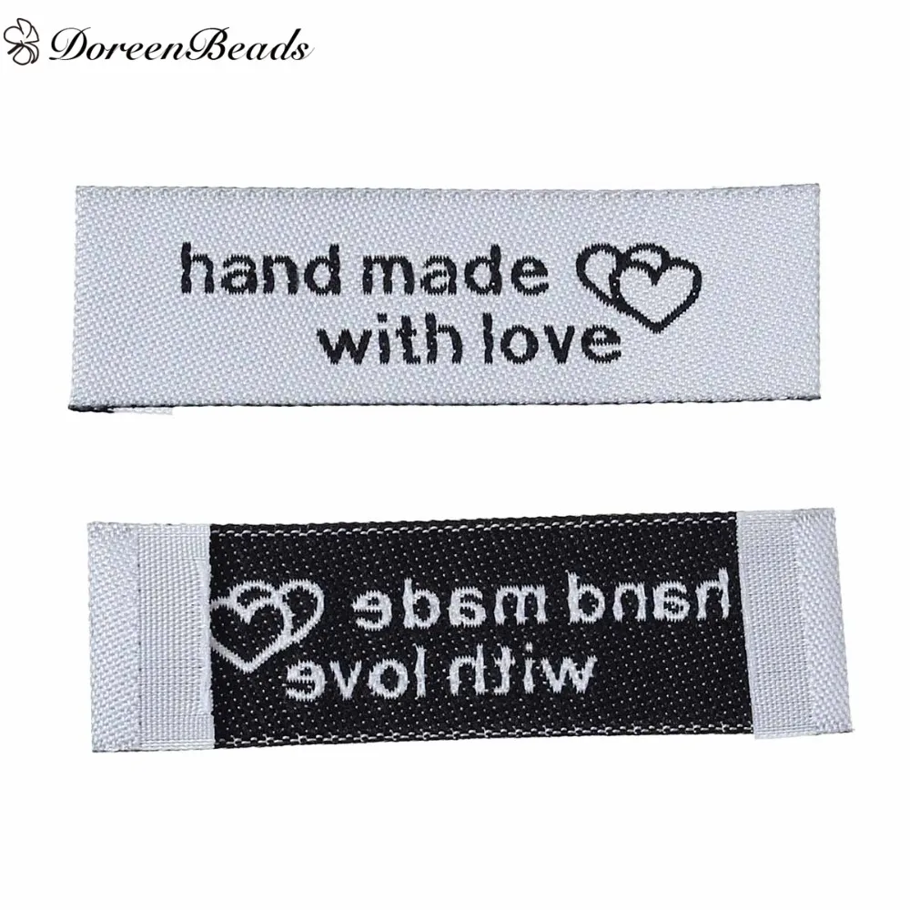 Doreen Beads 50 PCs Clothes Bags Terylene Woven Printed Labels DIY Scrapbooking Craft Rectangle Heart Pattern handmade with love
Doreen Beads 50 PCs Clothes Bags Terylene Woven Printed Labels DIY Scrapbooking Craft Rectangle Heart Pattern handmade with love