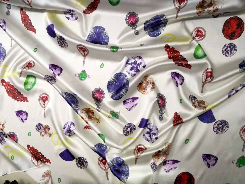 White botton Jewellery print silk fabric Brand Stretch Satin 97% Mulberry chinese silk fabric Cheongsam dress tissu Wholesale
White botton Jewellery print silk fabric Brand Stretch Satin 97% Mulberry chinese silk fabric Cheongsam dress tissu Wholesale