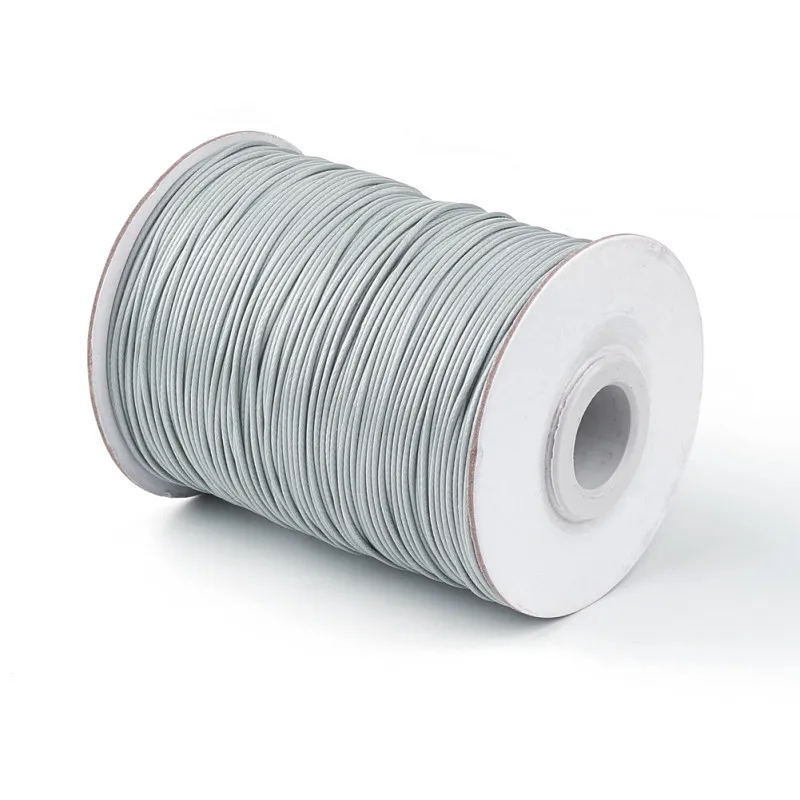 185yard/roll 1.0mm Pandahall Waxed Polyester Cord Gray Stringing Material Findings for DIY Necklace Bracelet Jewelry Making | Украшения и