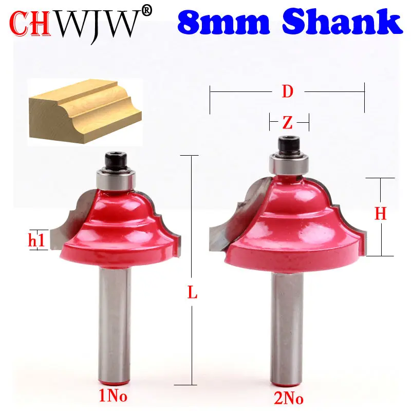 1pc High Quality Double Roman Ogee Edging Router Bit - Large - 8mm shank Dovetail Router Bit Cutter wood working
1pc High Quality Double Roman Ogee Edging Router Bit - Large - 8mm shank Dovetail Router Bit Cutter wood working