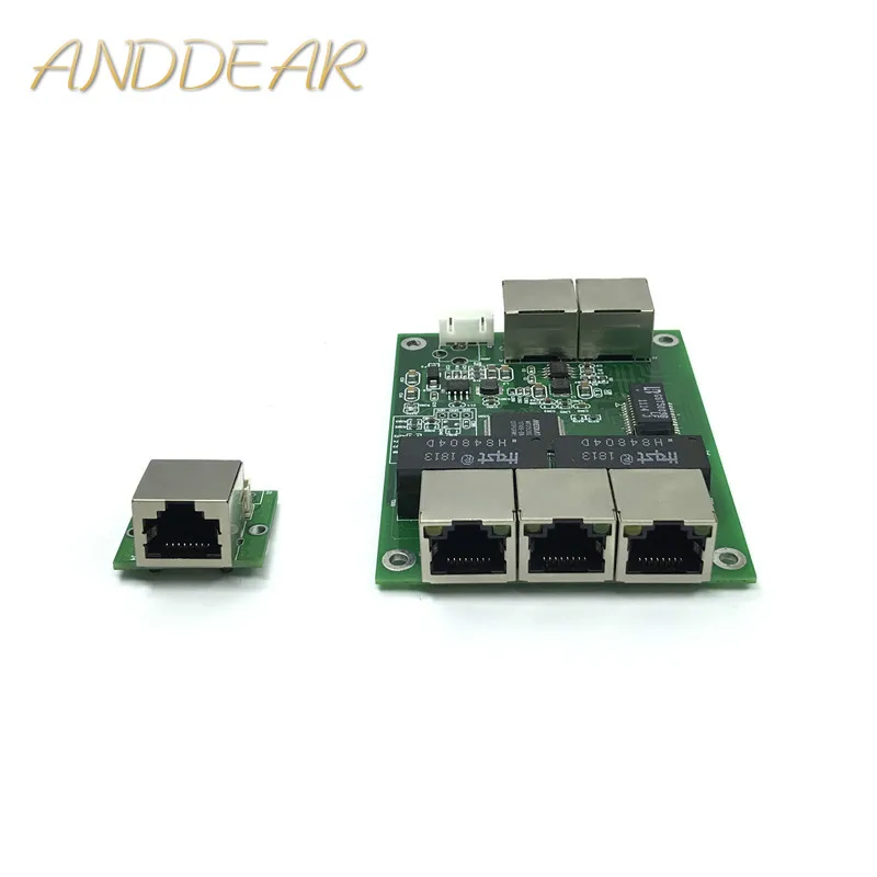 5-port Gigabit switch module is widely used in LED line 5 port 10/100/1000 m contact port mini switch module PCBA Motherboard
5-port Gigabit switch module is widely used in LED line 5 port 10/100/1000 m contact port mini switch module PCBA Motherboard