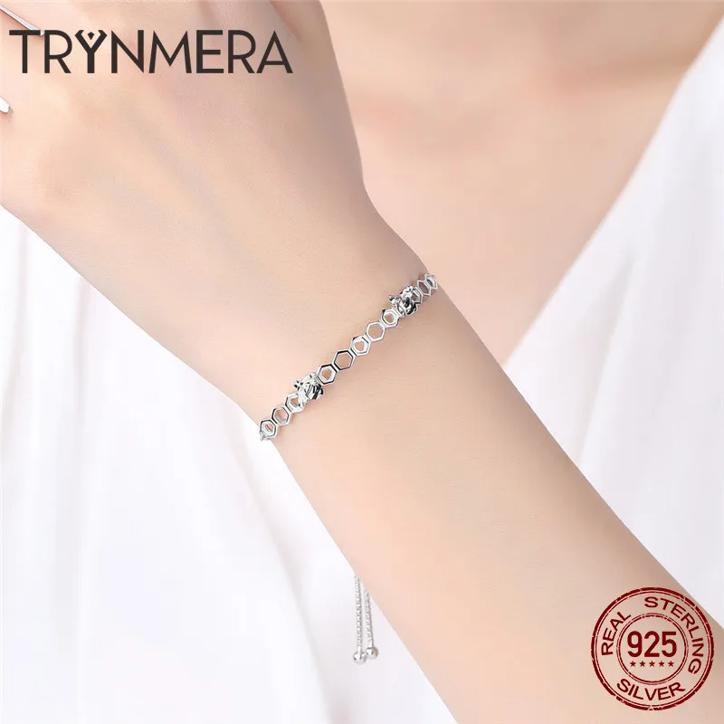 Bee Femme Bracelet for Women 925 Sterling Silver Bee Honeycomb rose Gold Color Link Chain Women Bracelets Crystal Silver Jewelry
Bee Femme Bracelet for Women 925 Sterling Silver Bee Honeycomb rose Gold Color Link Chain Women Bracelets Crystal Silver Jewelry