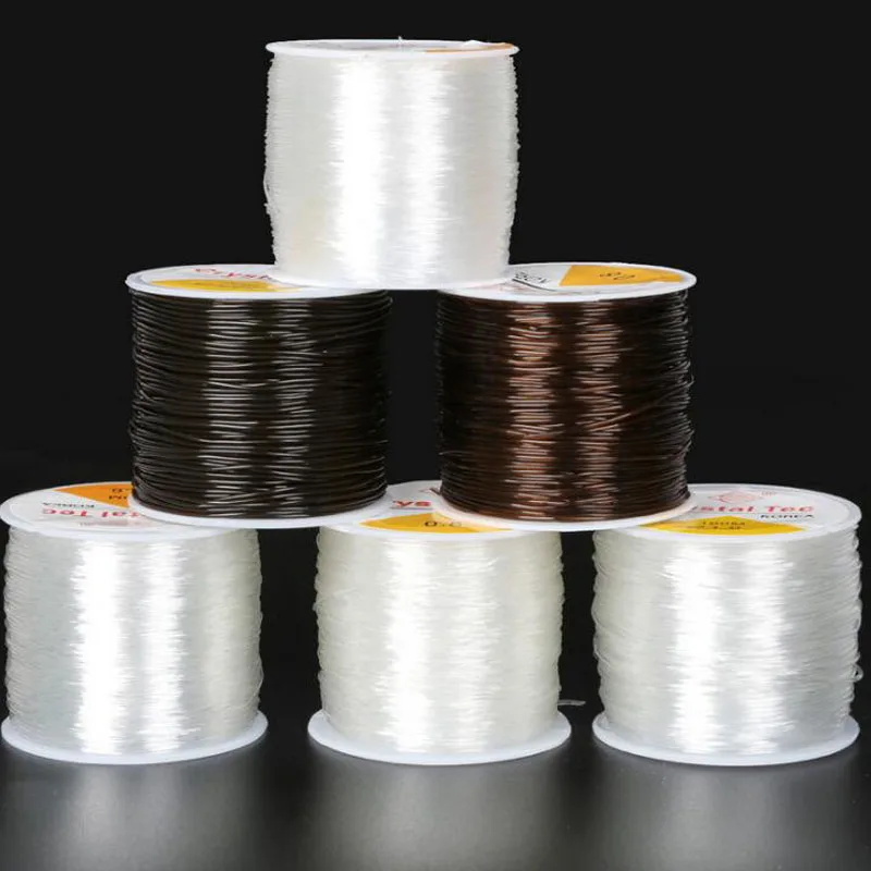 1 Roll 0.5 0.6 0.8 1MM Transparent Round Elastic Cord White Brown Crystal Stretchable Beading String for DIY Jewrly Findings
1 Roll 0.5 0.6 0.8 1MM Transparent Round Elastic Cord White Brown Crystal Stretchable Beading String for DIY Jewrly Findings