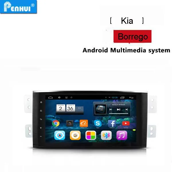 PENHUI Android 4.4 quad core ПК Автомобиля GPS Для Kia Borrego 2010 2015 Поддержка 3 Г + БД 16 Wi Fi DVR Смартфон