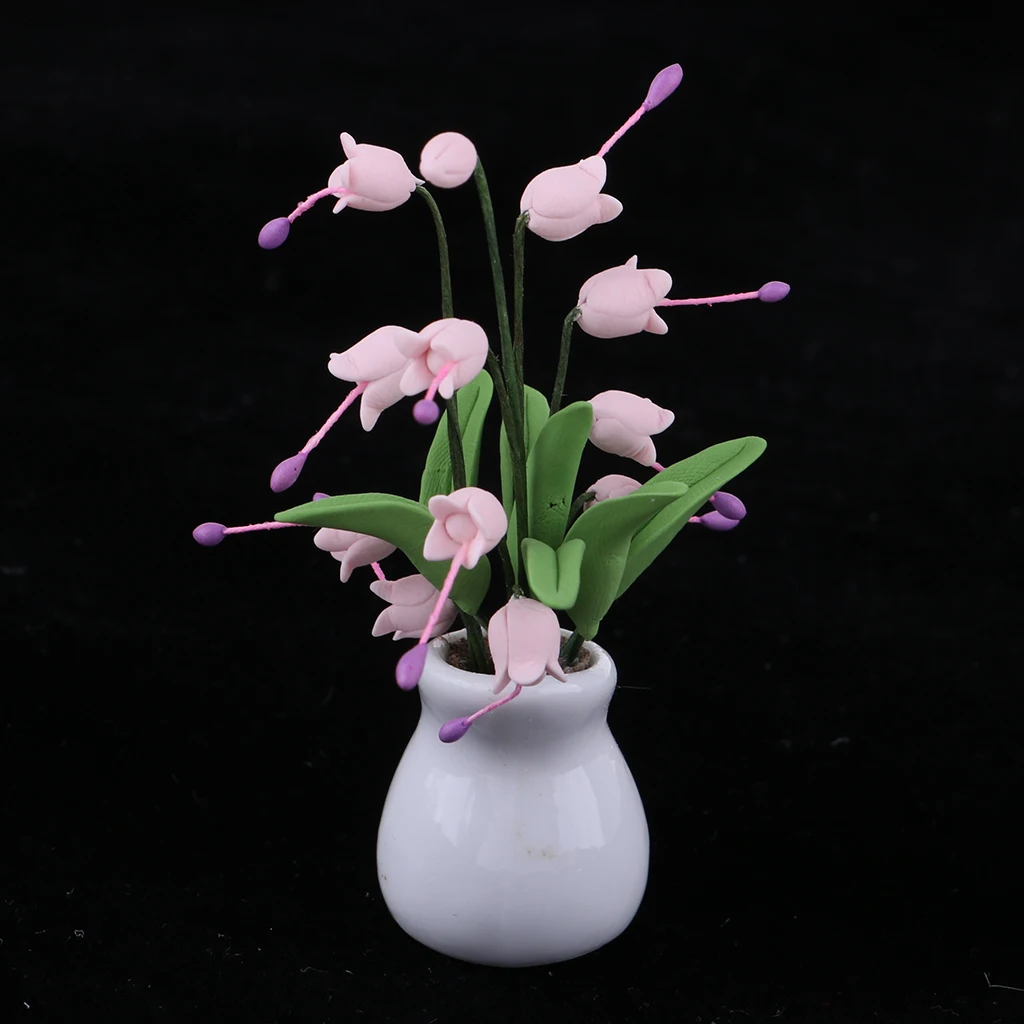White Ceramic Vase with Bell-Shaped Campanula Flower Model for 1/12 Dollhouse Miniature Mini House Decoration Ornament
White Ceramic Vase with Bell-Shaped Campanula Flower Model for 1/12 Dollhouse Miniature Mini House Decoration Ornament