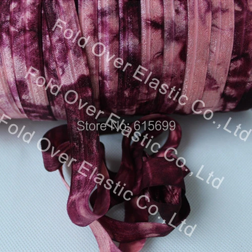 Free shipping 5/8" Light Coral FOE Burgundy Tie Dye, good elasticity fold over elastic, 100yards per roll
Free shipping 5/8" Light Coral FOE Burgundy Tie Dye, good elasticity fold over elastic, 100yards per roll