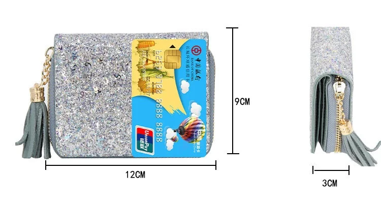 Fringed Sequin Women Card Holder Wallets Small Female Mini Wallet Credit Card Holder Zipper Card Holder Purse ID Holder Bags
Fringed Sequin Women Card Holder Wallets Small Female Mini Wallet Credit Card Holder Zipper Card Holder Purse ID Holder Bags
