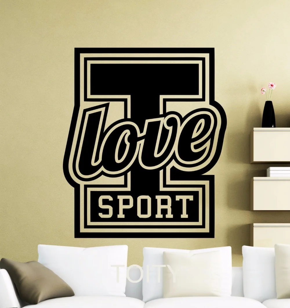 I Love Sport Quote Wall Decal Sport Club Vinyl Sticker GYM Dorm Studio Home Room Interior Decor
I Love Sport Quote Wall Decal Sport Club Vinyl Sticker GYM Dorm Studio Home Room Interior Decor