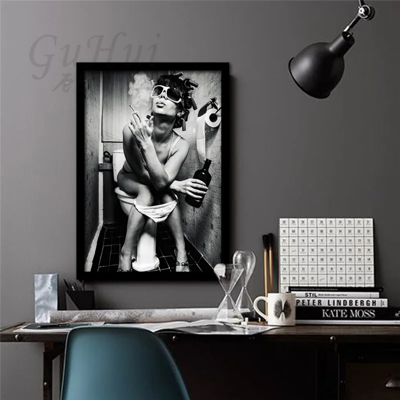 Modern Black White Sexy Charming Woman Beauty Canvas Painting Toilet Pub Bar Home Decoration Art Poster Wall Pictures
Modern Black White Sexy Charming Woman Beauty Canvas Painting Toilet Pub Bar Home Decoration Art Poster Wall Pictures