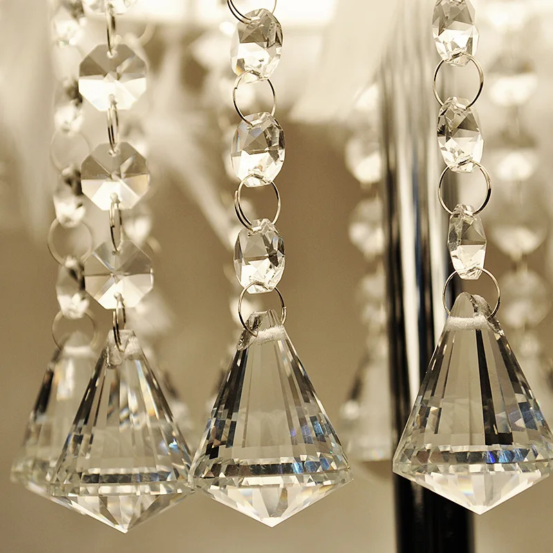 Современный Креативный Настольный светильник с перьями и кристаллами E27 220 В