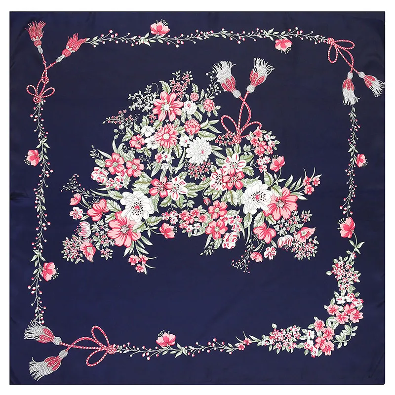 POBING Women Scarf Luxury Floral Tassel Print Hijab Silk Satin Shawl Scarfs Foulard Square Head Scarves Wraps 90*90CM Wholesale
POBING Women Scarf Luxury Floral Tassel Print Hijab Silk Satin Shawl Scarfs Foulard Square Head Scarves Wraps 90*90CM Wholesale