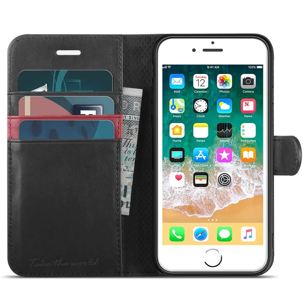 Tuch Чехол-бумажник для iPhone 6S/6 премиум-чехол из искусственной кожи с откидной