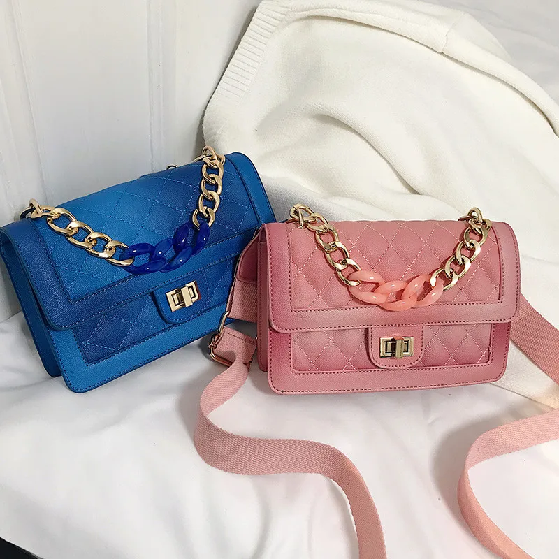 Women bags Classic Gradient color designer Ladies brand messenger handbags quality leather luxury women's shoulder Chains bag
Women bags Classic Gradient color designer Ladies brand messenger handbags quality leather luxury women's shoulder Chains bag
